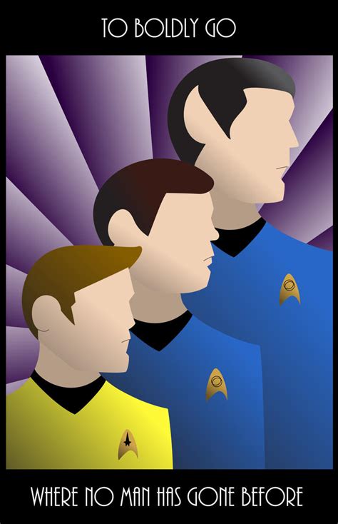 To Boldly Go Star Trek Art Deco Poster By Yeseniathomas On Deviantart