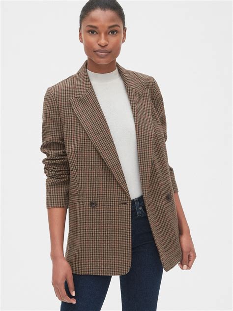 Classic Houndstooth Girlfriend Blazer Gap Houndstooth Outfit