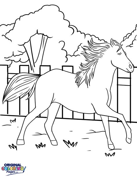 Galloping Horse Coloring Pages At Free Printable