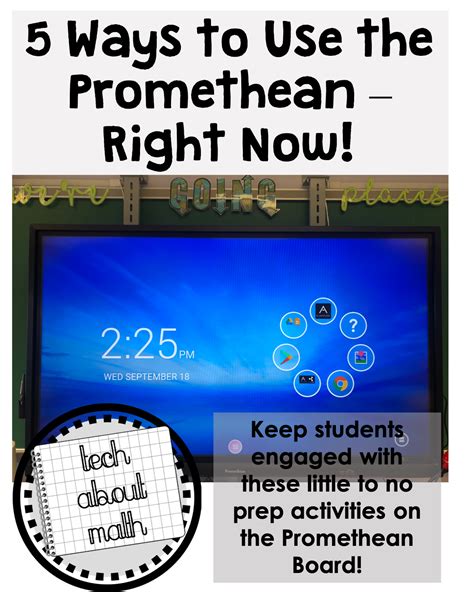 Five Ways To Use The Promethean Right Now Tech About Math