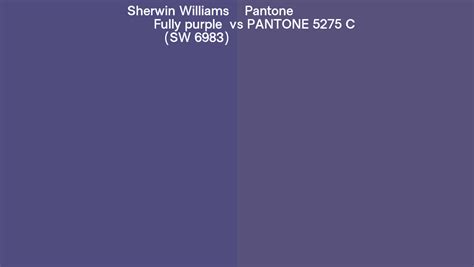 Sherwin Williams Fully Purple Sw 6983 Vs Pantone 5275 C Side By Side