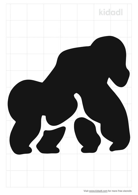 Free Ape Stencil Stencil Printables Kidadl