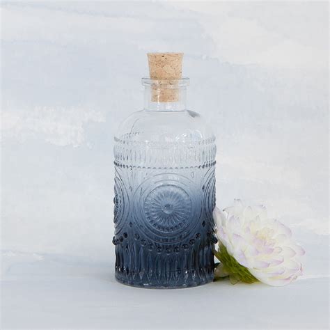 Navy Glass Deco Bottles By Minted Minted