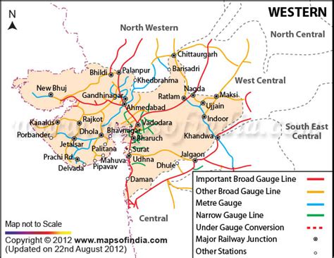 Western Railway Zone India Map