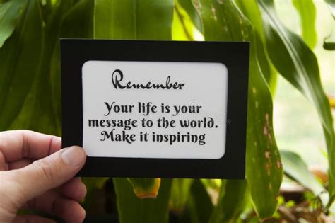 Motivational Quote Text On Notepad Your Life Is Your Message To The