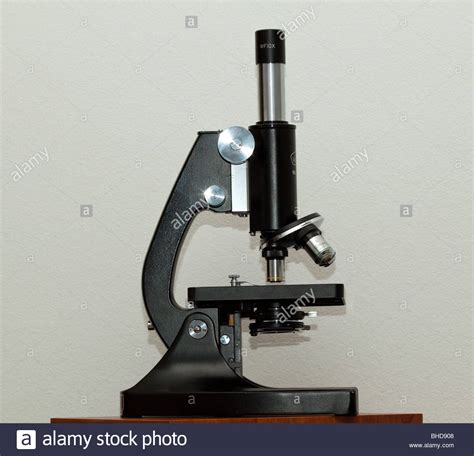 Old Black Microscope Stock Photo Alamy