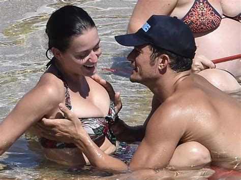 Katy Perry In A Bikini Getting Her Tits Fondled By Orlando