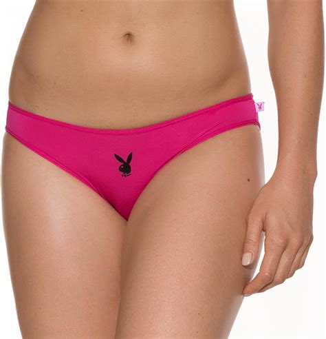 Playboy Women S Hot Pink Bikini Panty M Hot Pink At Amazon Womens