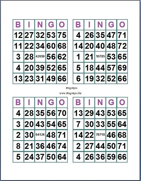 Free Printable Bingo Cards 1 50 Numbers Bingo 1 50 Esl Worksheet By