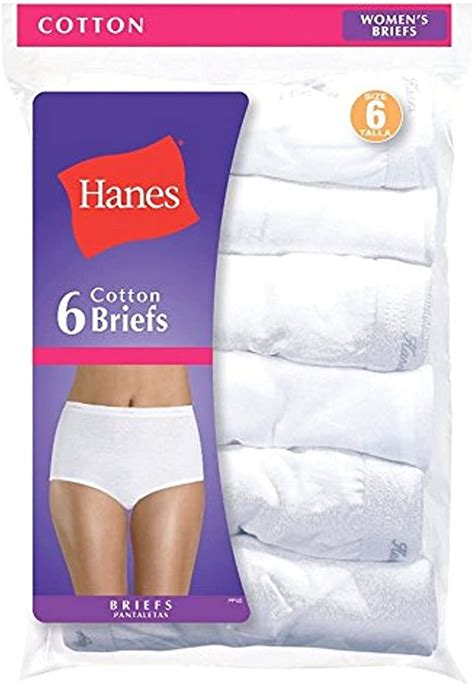 Hanes Women S 6pack White Cotton Briefs Ladies Panties Underwear 5 Clothing
