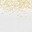 Background Gold Confetti Transparent  Isolated