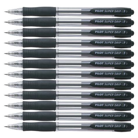 Pilot Bpgp 10r Supergrip Pen Retractable Fine Black