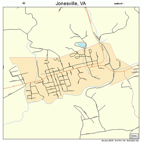 Jonesville Virginia Street Map 5141272