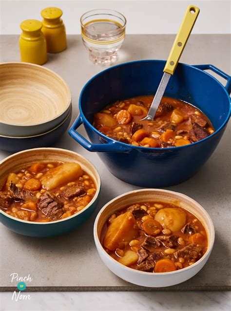 Slow Cooker Beef And Baked Bean Stew Pinch Of Nom