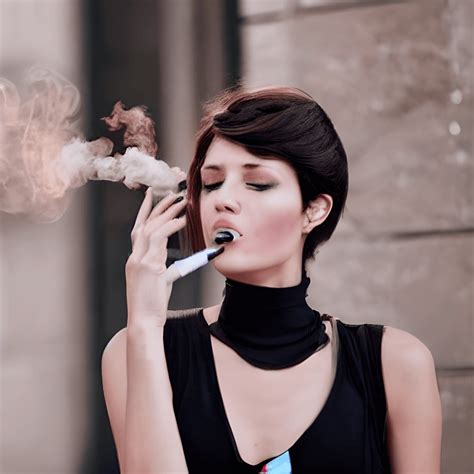 Gorgeous Woman Smoking Cigarette · Creative Fabrica