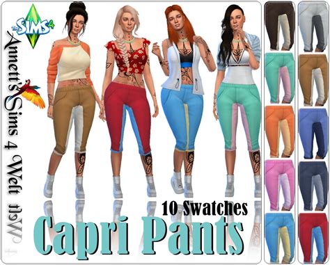 Sims 4 Ccs The Best Capri Pants By Annett85