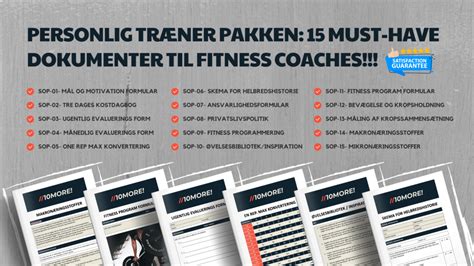 Personlig Træner Pakken 15 Must Have Dokumenter Til Fitness Coaches I