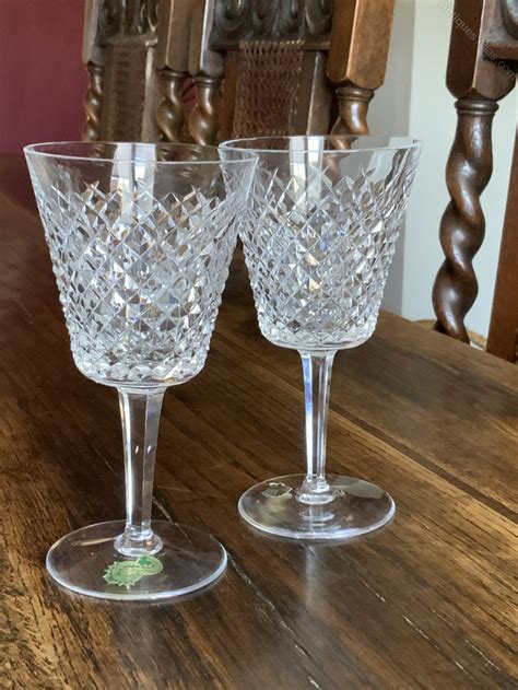 Antiques Atlas Waterford Hand Cut Crystal Alana White Wine Glasses