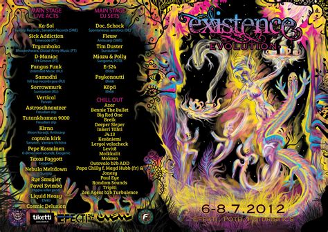 Existence Festival 2012 Psychedelic Trance Flyer Design Andrei Verner