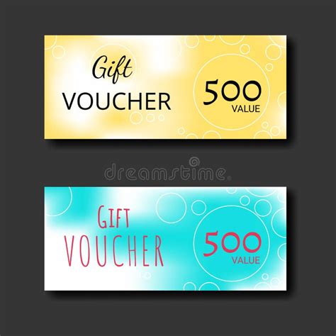 T Voucher Certificate Coupon Template With Colorful And Modern Style