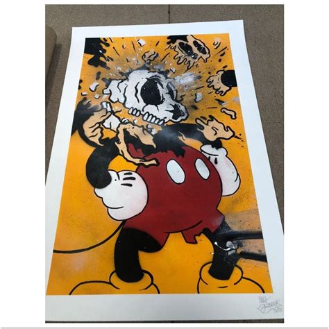 Deconstructed Mickey Hand Embellished Limited Edition Print By Matt