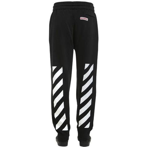 Off White Men Arrows Cotton Sweatpants €405 Liked On Polyvore
