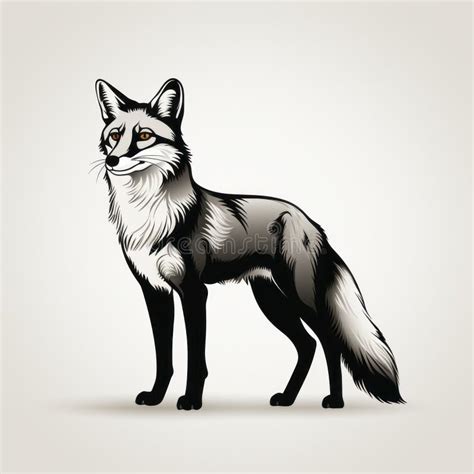 Black And Gray Fox Luminous Brushwork Pop Art Inspired Illustrations