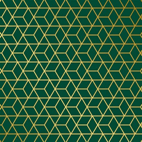 Premium Vector Gold Green Geometric Pattern