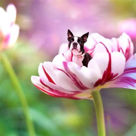 Instagram Love Dogs In Flowers Funny Animals With Captions Flowers