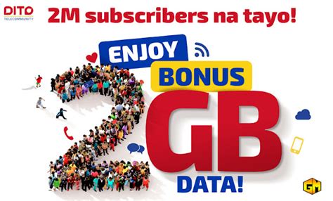 Dito Reach 2 Million Subscribers Free 2 Gb Data To Celebrate This