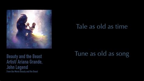 Beauty And The Beast Ariana Grande John Legend Lyrics Best Audio
