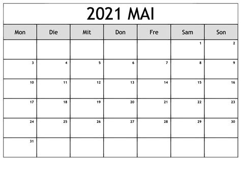 Auf dieser seite findet ihr unsere monatskalender 2019 und 2020 auf je einer din a4 seite im hochformat mit feiertagen und kalenderwochen zum kostenlosen ausdrucken. Kalender 2021 Mai Zum Ausdrucken | Schulferien Kalender