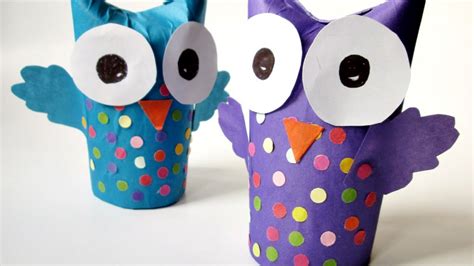 How To Make A Wonderful Recycled Tissue Paper Roll Owl Diy Crafts