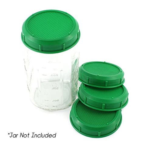 Sprouting Jar Strainer Lid 4 Pack Fits Wide Mouth Jars For