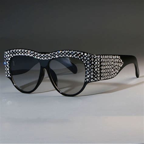 45482 luxury square sunglasses women oversized rhinestone frame bling glasses fa sunglasses