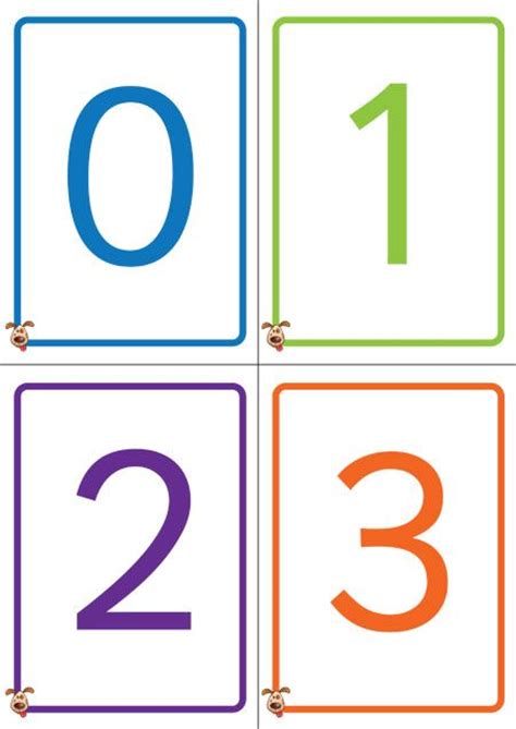 Effortless number flash cards printable 1 20 - Mason Website