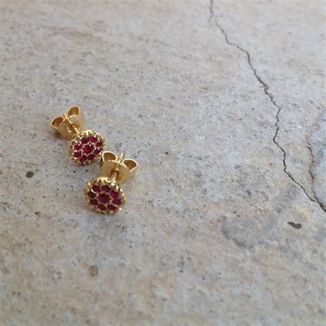 Tiny Solitaire Sapphire Studs Earrings K Gold Blue Saphire Etsy