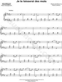 David Magyel "Je te laisserai des mots" Sheet Music (Piano Solo) in B