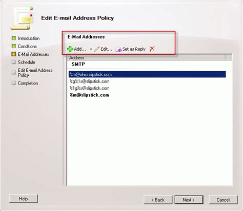 Once your exchange 2010 environment setup and configured, you may need to allow 3rd party mail systems or other devices to relay mail off of your exchange server. Add Additional SMTP Addresses to a Mailbox