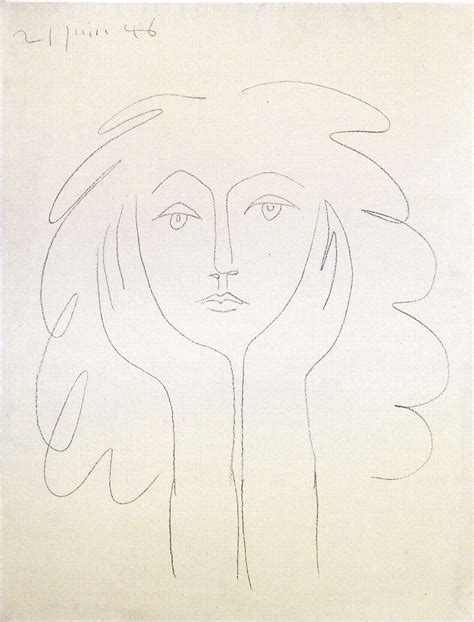 Another Picasso Line Drawing A Portrait Of Painter Francoise Gilot