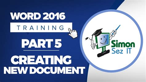 Word 2016 For Beginners Part 5 How To Create A New Blank Document In
