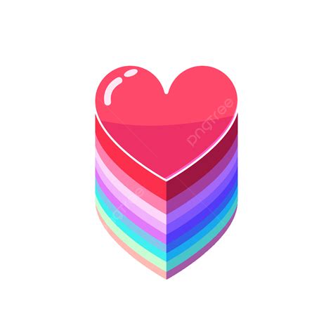 Rainbow Hearts Hd Transparent Rainbow Heart Heart Rainbow Love Png