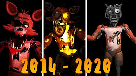 ЭВОЛЮЦИЯ ФОКСИ В ФНАФ Evolution Of Foxy In Fnaf 2014 2020 Youtube