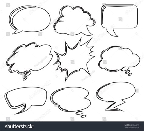 Illustration Different Callouts On White Background Stock Vector