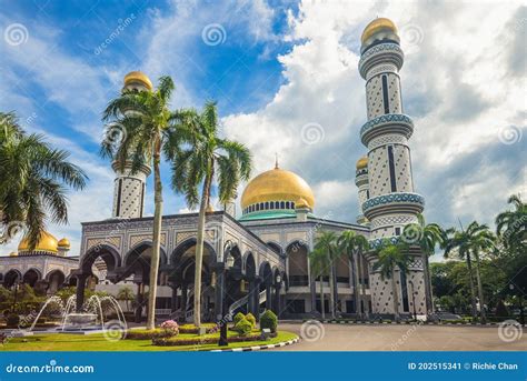Jame Asr Hassanil Bolkiah Mosque In Brunei Stock Image Image Of