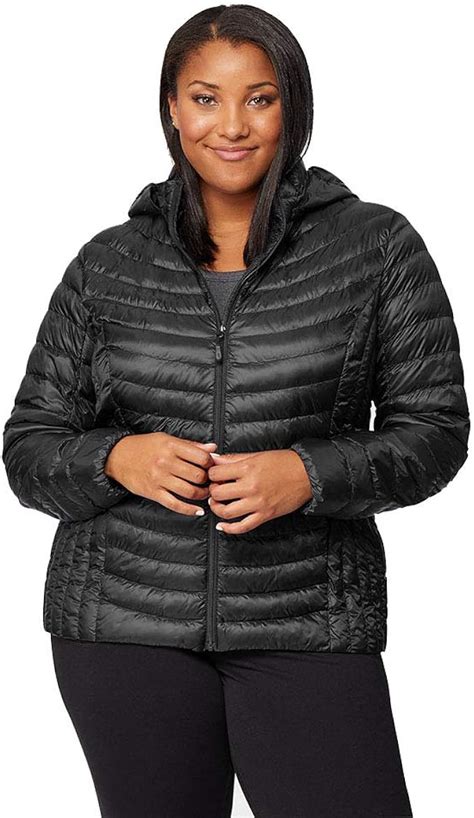 32° Degrees Womens Ultra Light Down Packable Jacket Black Size Large Amazonca Clothing
