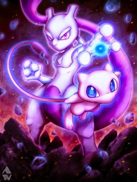 Mewtwo And Mew Pokemon Mew And Mewtwo Mew Pokemon Card Pokemon Mewtwo