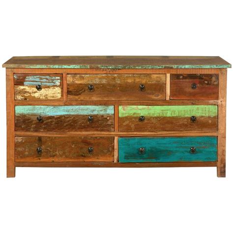 Bedroom dressers and chest of drawers offer storage and style. Sierra Rustic Reclaimed Wood 7 Drawer Dresser