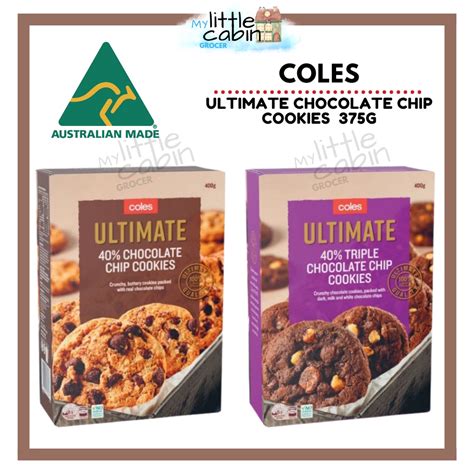 Coles Ultimate 40 Triple Chocolate 40 Chocolate Chip Cookies 400g Australia Shopee