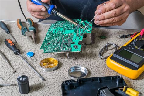 Electronics Repair And Metering Stock Image Image Of Check Computer